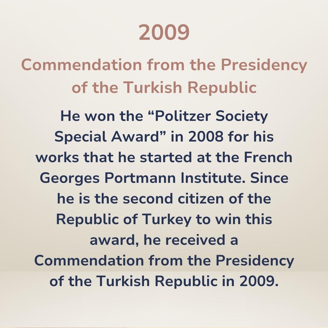 Commendation from the Presidency of The Turkish Republic