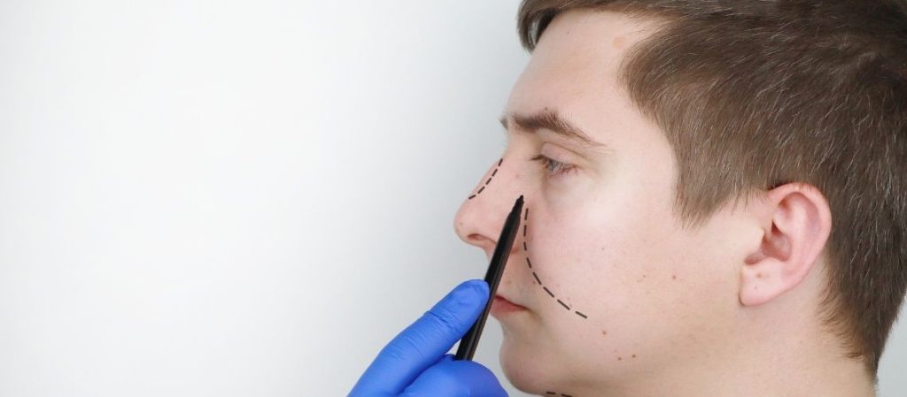 Nasenoperation bei fettiger und trockener Haut